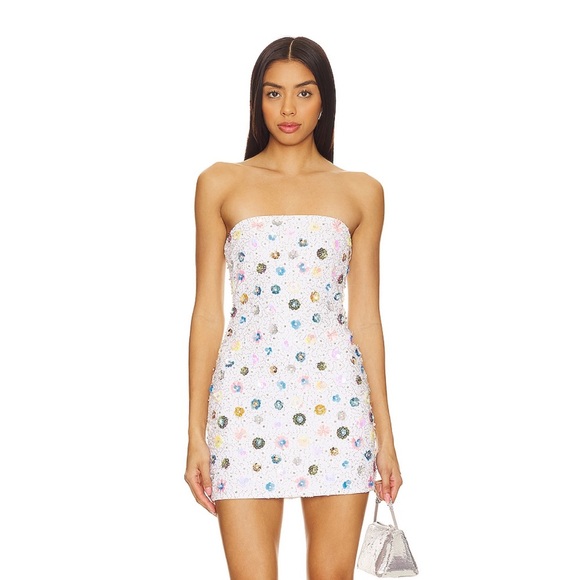 MAJORELLE Dresses & Skirts - MAJORELLE Strapless Multicolor Sequin Dress